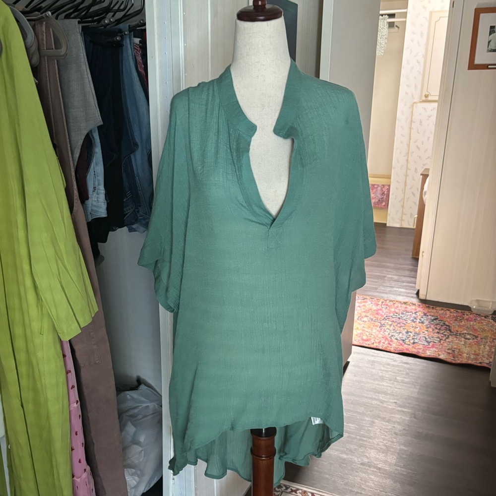 MISSLOOK Teal Women's Tunic Top